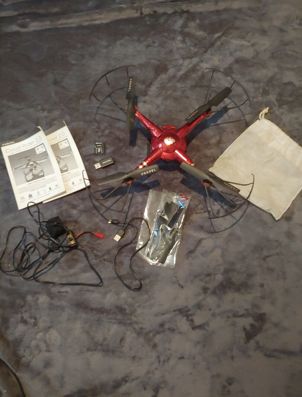 Propel Cloud Rider 2.0 Quad-Copter 17" Drone With Attached Camera